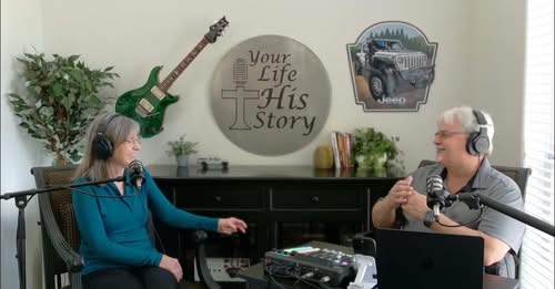 Your Life His Story podcast recording with guest Dayna